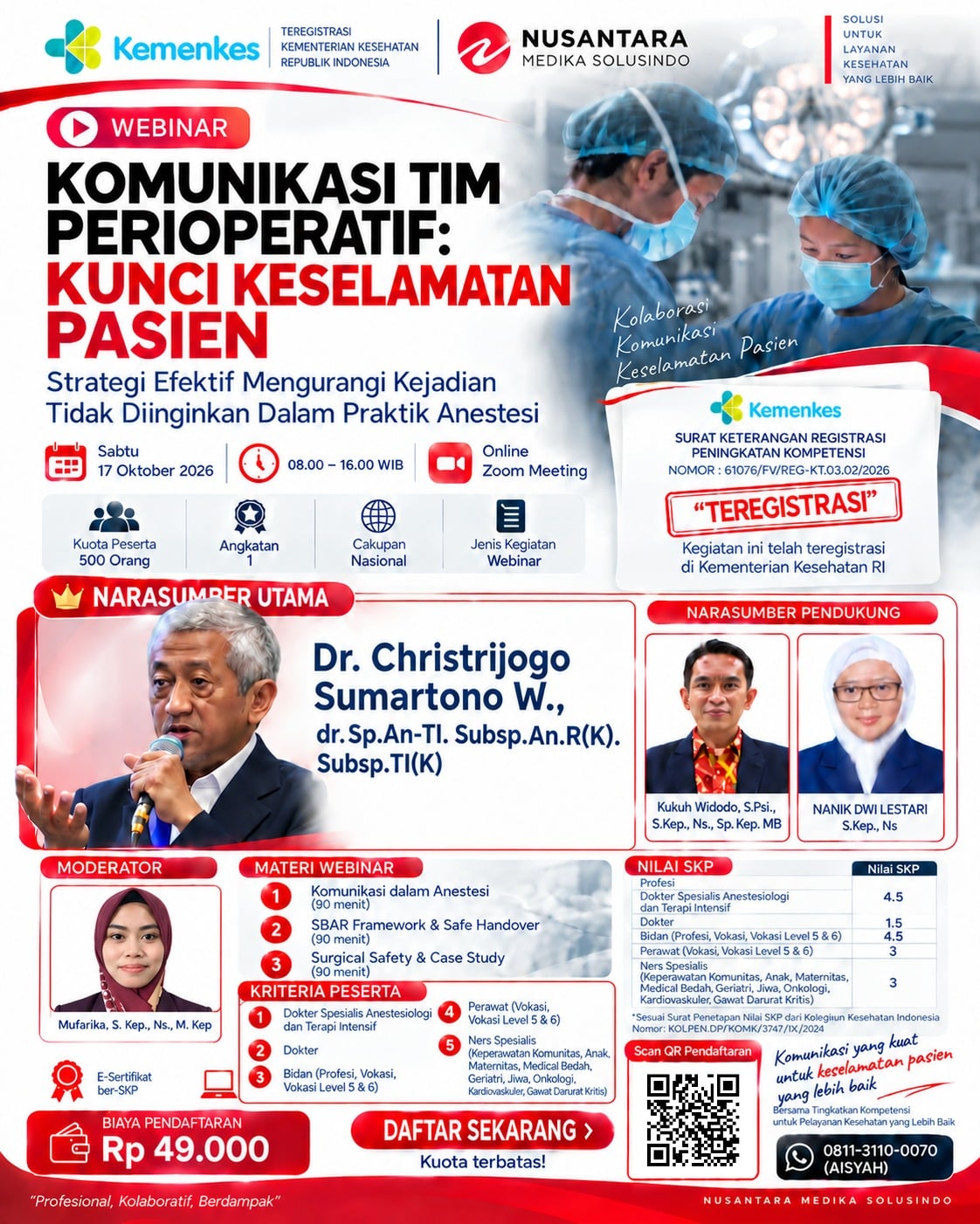 Flyer Agenda Webinar Keperawatan & Anestesi